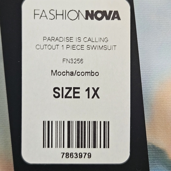 Fashion Nova Paradise Is Calling Cutout One-Piece Swimsuit Sz IX NWT - Picture 8 of 12